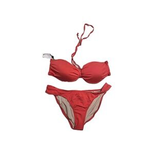 Tart Swim Women's 2 Pieces Set Large Red Wireless New
